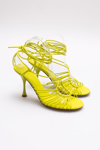 Bottega Veneta Dot Sandal Heel Kiwi