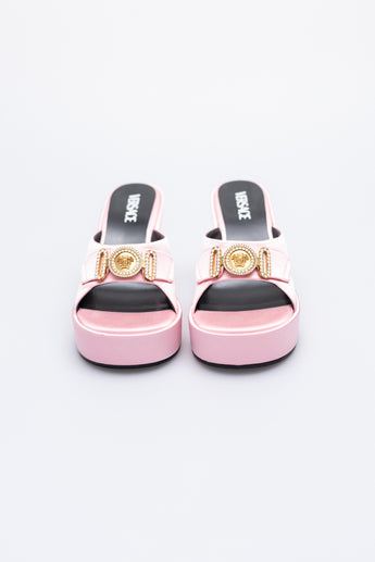 Versace Medusa Biggie Satin Mules