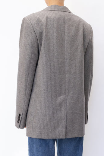 Celine Pinstripe Blazer Grey