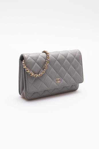 Chanel Caviar Wallet on Chain Bag Grey