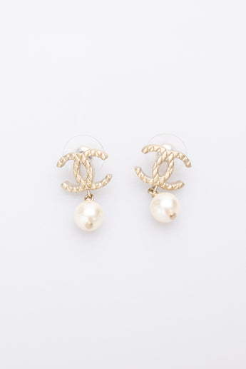 Chanel Pearl Drop Earrings