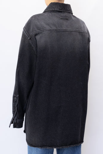 Jean Paul Gaultier Body Mariniere Printed Denim Shirt