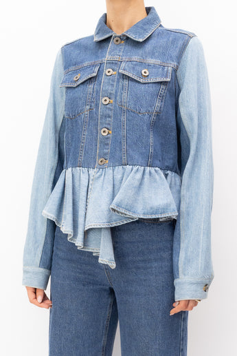 Sea New York Novelty Peplum Denim Jacket