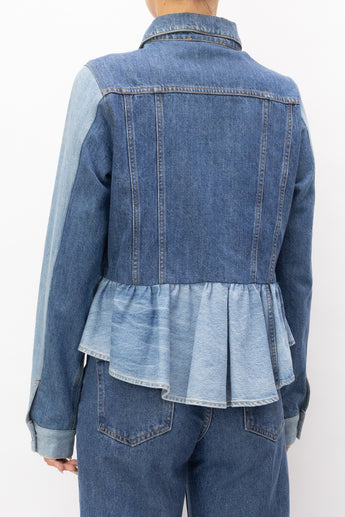 Sea New York Novelty Peplum Denim Jacket