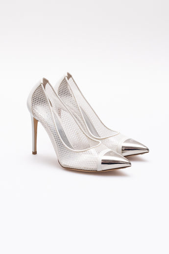 Louis Vuitton Urban Twist Mesh Pumps White