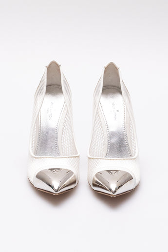 Louis Vuitton Urban Twist Mesh Pumps White