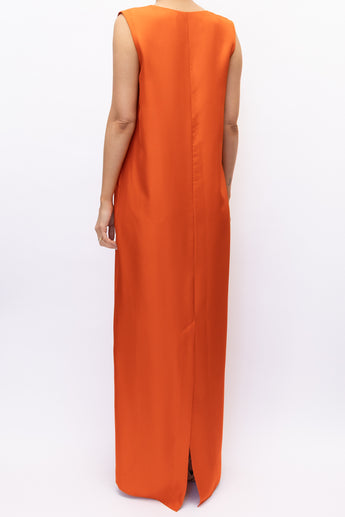 Rohe Silk Maxi Dress Orange