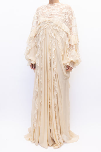 Zimmermann Rebellion Splice Billow Dress Cream