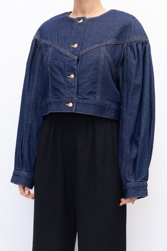 Scanlan Theodore Cropped Denim Jacket Indigo