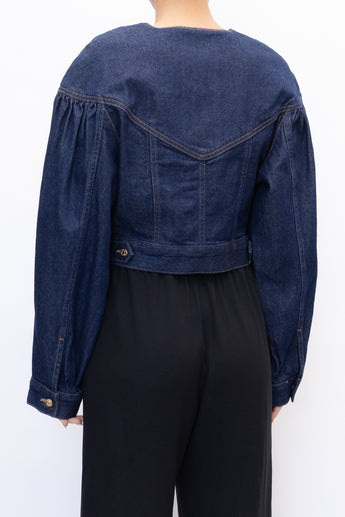 Scanlan Theodore Cropped Denim Jacket Indigo
