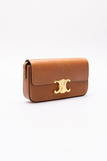 Celine Triomphe Shoulder Bag Tan
