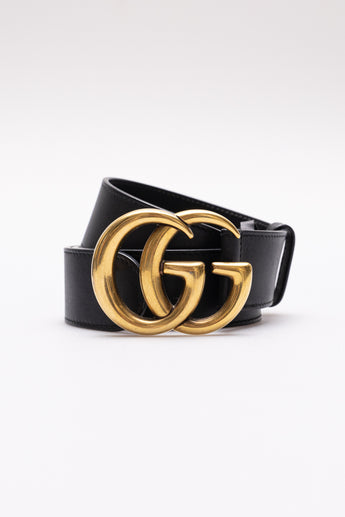 Gucci Marmont Wide Belt Black