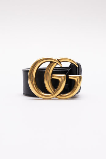 Gucci Marmont Wide Belt Black