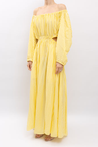 Scanlan Theodore Gingham Cut-Out Dress