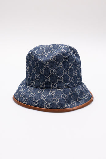 Gucci GG-Jacquard Denim Bucket Hat