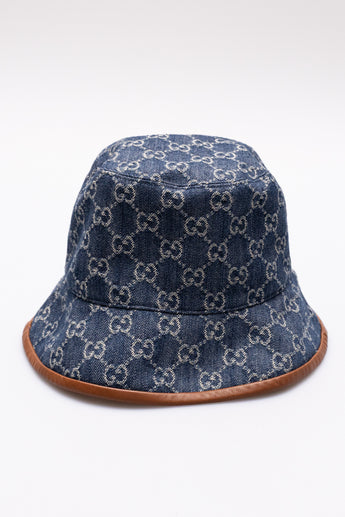 Gucci GG-Jacquard Denim Bucket Hat