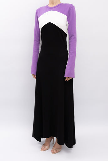Bassike Panelled Viscose Jersey Dress