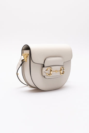 Gucci Horsebit 1955 Small Shoulder Bag White