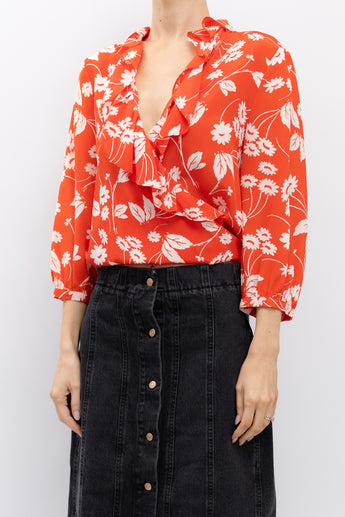 Rixo Sofia Wrap Blouse