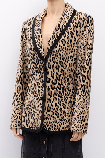 Frame  Velvet Leopard Jacket
