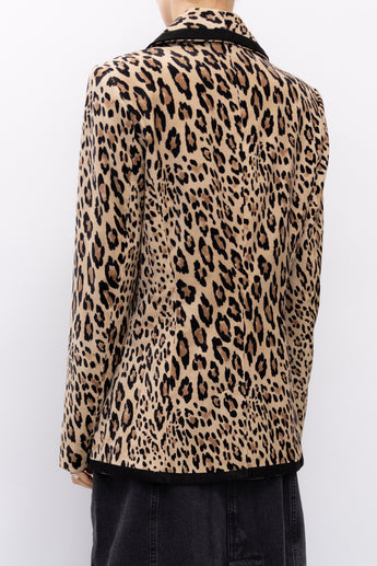 Frame  Velvet Leopard Jacket