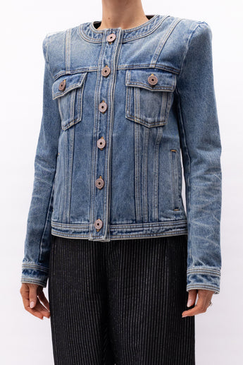 Balmain Denim Trucker Jacket Blue