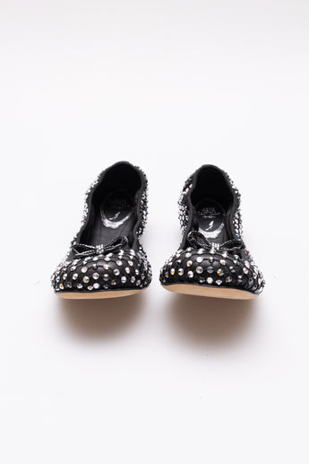 Rene Caovilla Crystal Embellished Ballet Flats