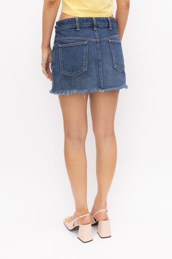 Celine Denim Chain Mini Skirt