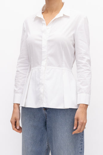 Burberry Peplum Cotton Shirt