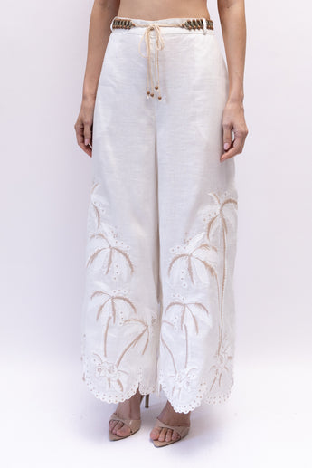 Zimmermann Lyre Embroidered Pant