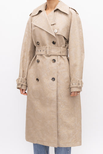 Versace Barocco Jacquard Trench Coat