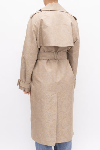 Versace Barocco Jacquard Trench Coat