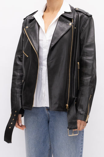 Anine Bing Leather Jacket Black