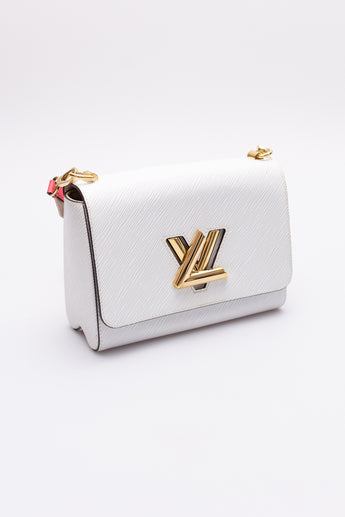 Louis Vuitton White Epi Leather Twist MM Lemon Bag