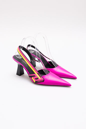 Versace La Greca Slingback Pumps