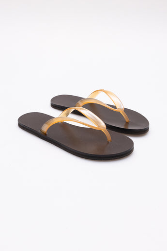 Ancient Greek Sandals Saionara Jelly-Leather Sandals Clear Caramel