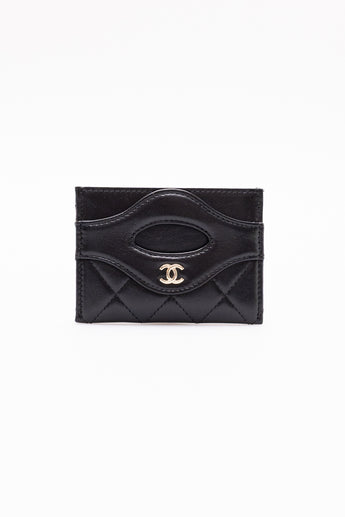 Chanel Quilted Cardholder Black