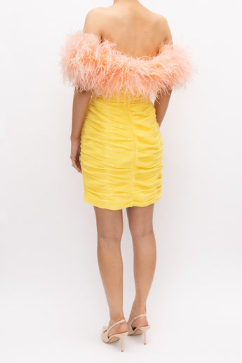 Rachel Gilbert Zion Mini Dress Yellow