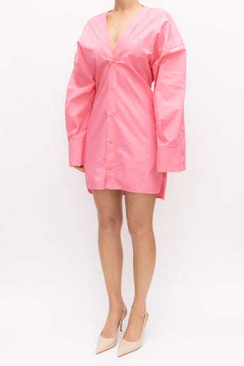 The Attico Lala Mini Dress Pink
