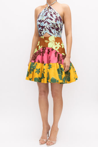 Alemais Poppy Spliced Mini Dress