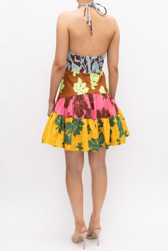 Alemais Poppy Spliced Mini Dress