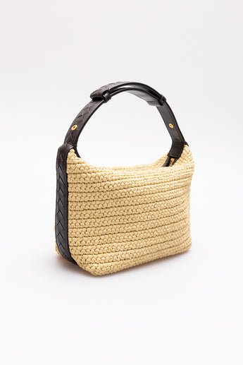 Bottega Veneta Mini Wallace Raffia Bag Beige