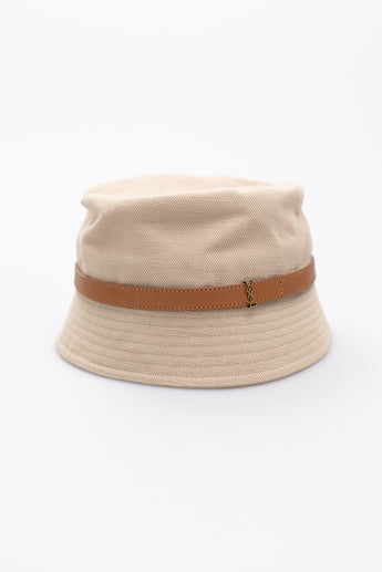 Saint Laurent Cassandre Canvas Hat