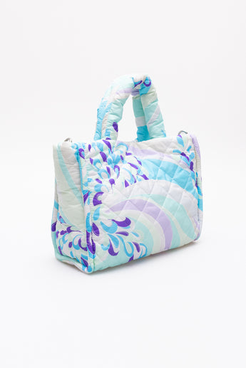 Pucci Blue Lilly Quilted Bag