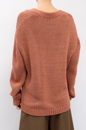 Scanlan Theodore Italian Cotton Cardigan in Sienna