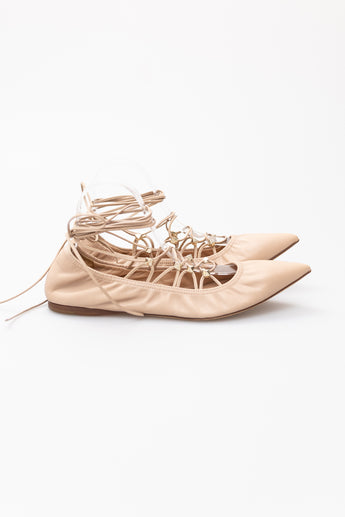 Valentino Rockstud Lace Up Flats