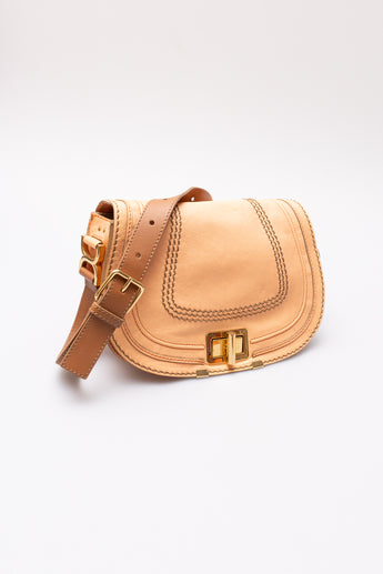 Chloe Marcie Turn Lock Crossbody Bag Peach