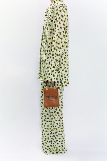 Fendi Mini Sunshine Shopper Bag with Shoulder Strap