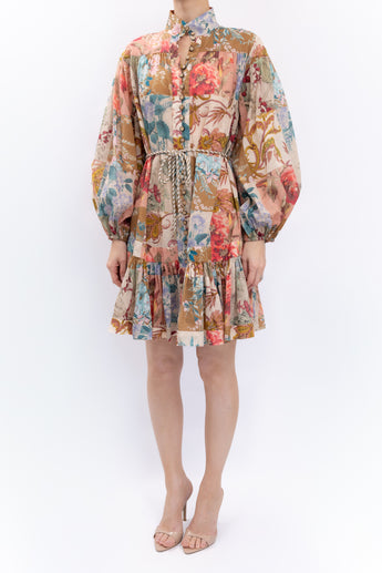 Zimmermann Cassia Drop Waist Mini Dress