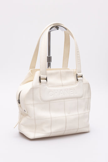 Chanel Square Stitch Logo Tote